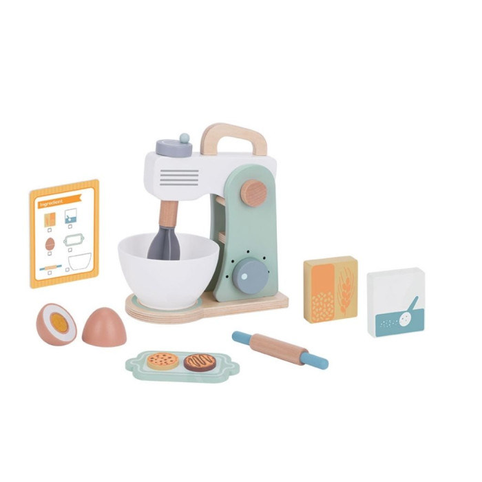 JUEGO BATIDORA DE MADERA 11 PIEZAS +3 AÑOS