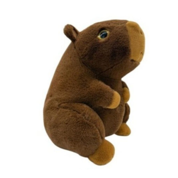 Peluche de capibara marrón oscuro de 20 cm