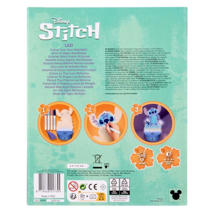 Lámpara LED DIY Stitch para pintar