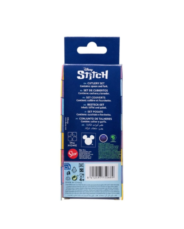 JUEGO DE CUBIERTOS DE METAL STITCH AND ANGEL