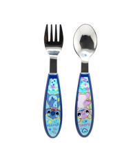 JUEGO DE CUBIERTOS DE METAL STITCH AND ANGEL