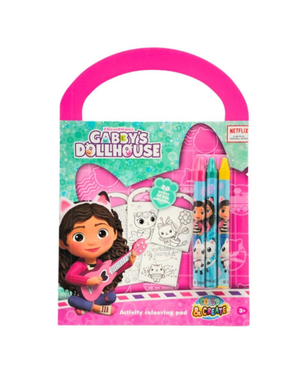 LIBRO DE ACTIVIDADES PARA COLOREAR DE GABBY MINI 3+