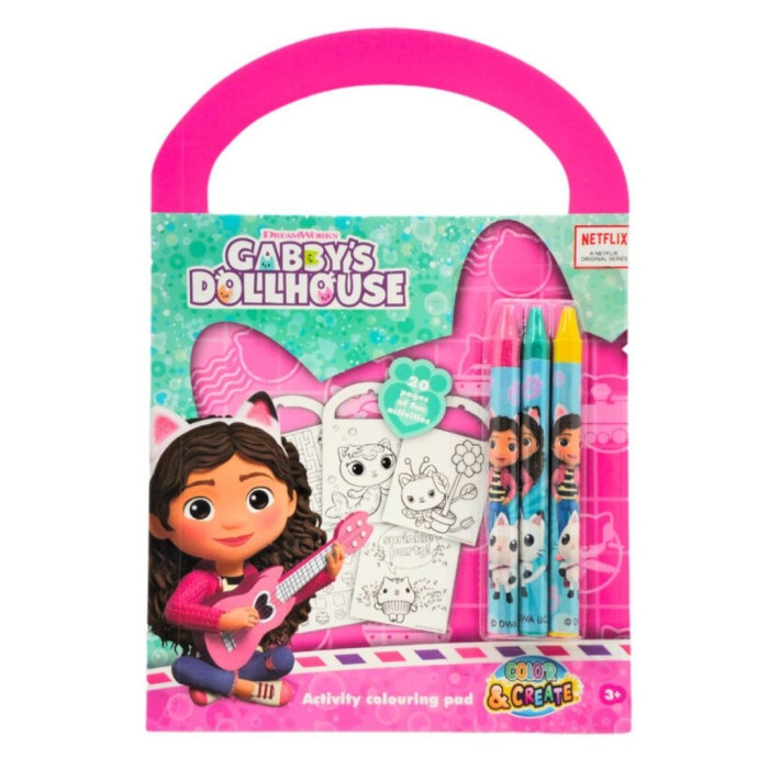 LIBRO DE ACTIVIDADES PARA COLOREAR DE GABBY MINI 3+