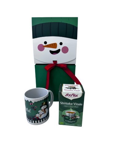 PACK  YOGI TEA SHIITAKE VITALI + CANECA FELIZ NATAL