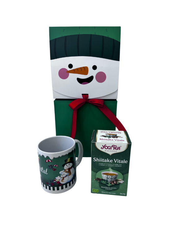 PACK YOGI TEA SHIITAKE VITALI + TAZA DE FELIZ NAVIDAD