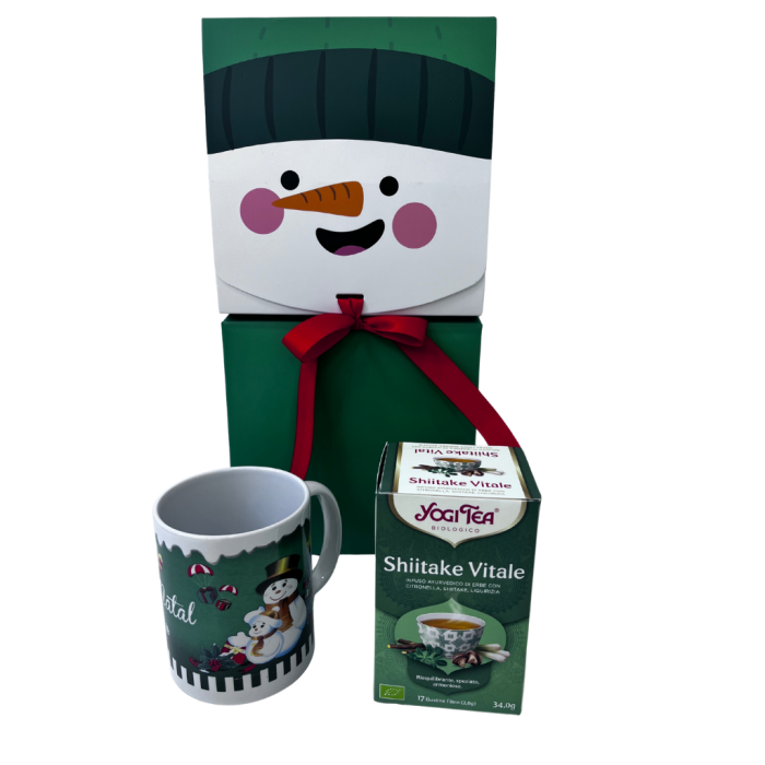 PACK  YOGI TEA SHIITAKE VITALI + CANECA FELIZ NATAL