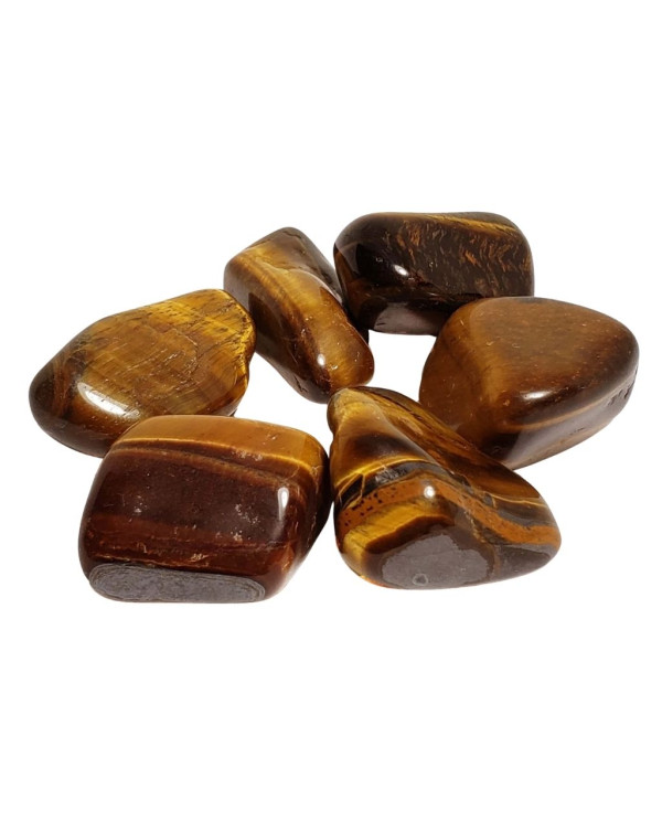 Piedra ojo de tigre pulida, aprox. 3 cm - 1 unidad