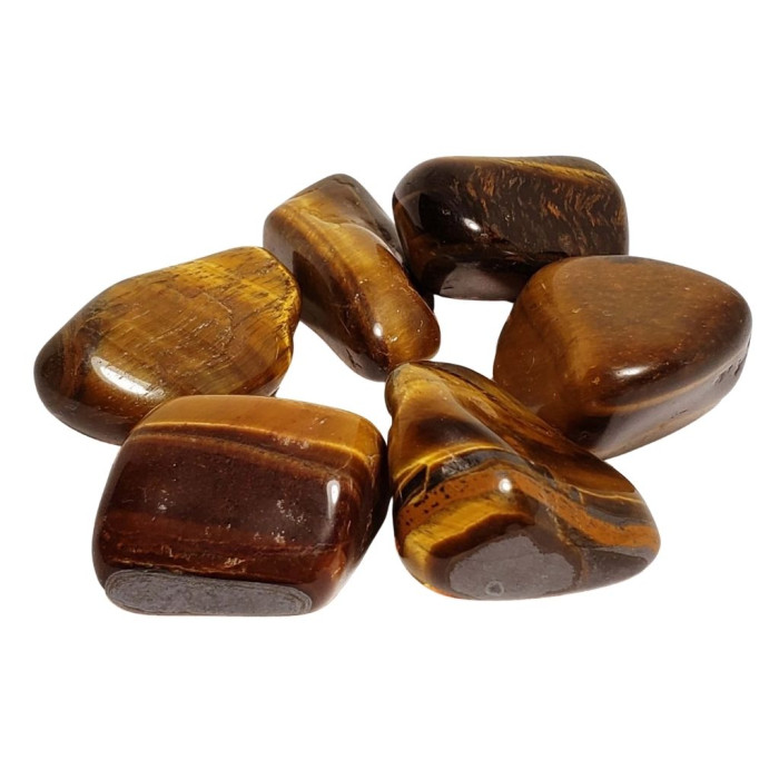 Piedra ojo de tigre pulida, aprox. 3 cm - 1 unidad