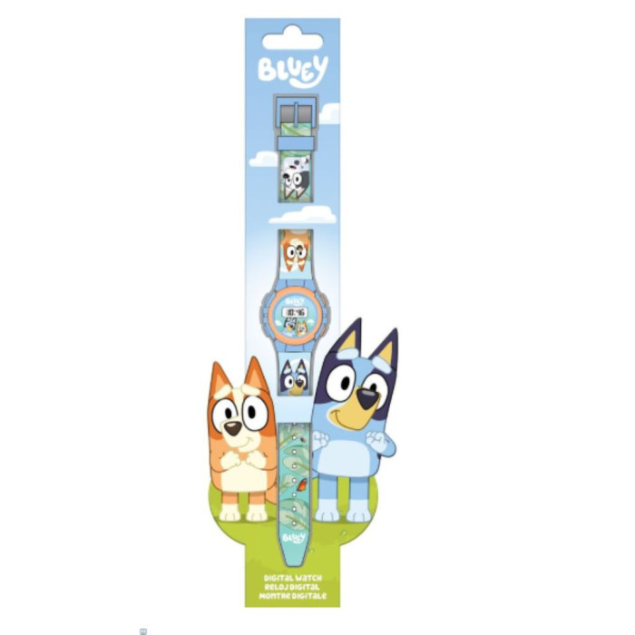 RELOJ DIGITAL DE BLUEY Y BINGO