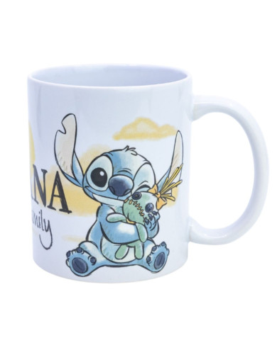 Taza Disney Stitch y Ángel Ohana 325 ml
