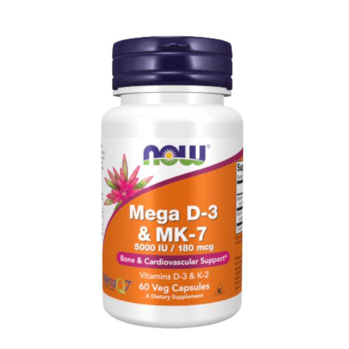 NOW MEGA D-3 y MK-7 5000IU/180MCG – 60 CÁPSULAS