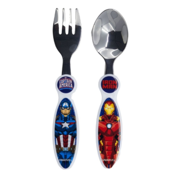 CONJUNTO TALHERES METÁLICOS AVENGERS 2PÇS