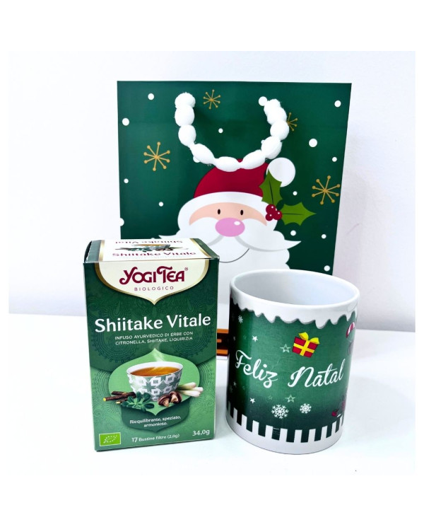 YOGI TEA PACK NAVIDEÑO SHIITAKE VITALE + TAZA NAVIDEÑA 360 ML
