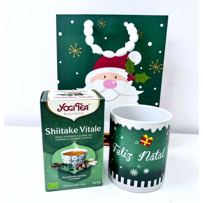 YOGI TEA PACK NAVIDEÑO SHIITAKE VITALE + TAZA NAVIDEÑA 360 ML