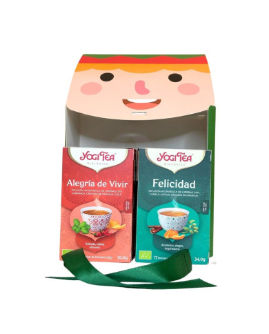 YOGI TEA PAQUETE DOBLE NAVIDEÑO: YOGI TEA ALEGRÍA DE VIVIR + YOGI TEA FELICIDAD