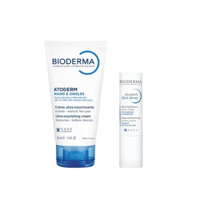 BIODERMA ATODERM PACK CREMA DE MANOS + BARRA LABIAL 4G