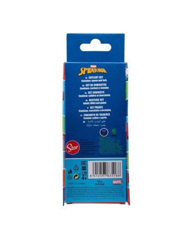 SPIDERMAN CONJUNTO TALHERES METÁLICOS - COLHER E GARFO