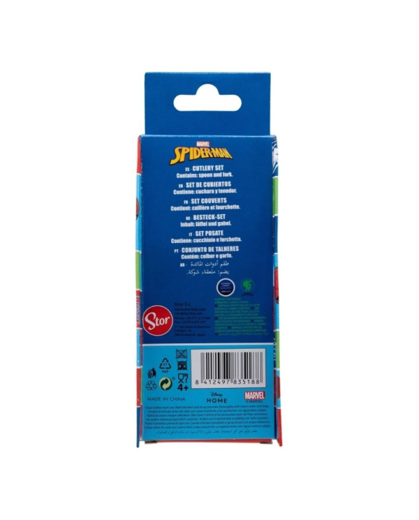 SPIDERMAN CONJUNTO TALHERES METÁLICOS - COLHER E GARFO