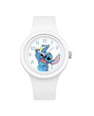 Reloj de pulsera analógico Stitch en blanco