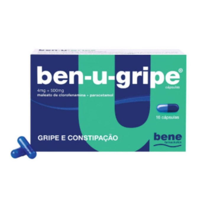 BEN-U-GRIPE 4MG+500MG 16 CÁPSULAS