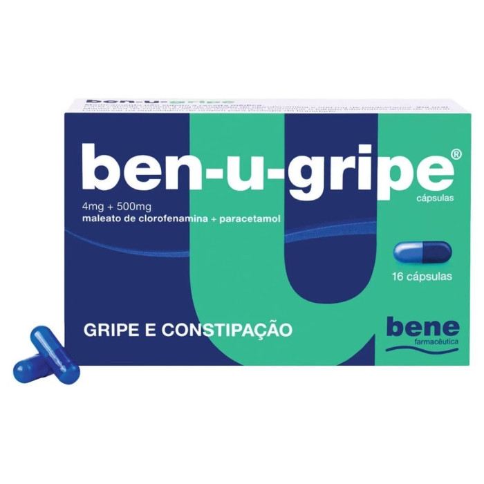BEN-U-GRIPE 4MG+500MG 16 CÁPSULAS