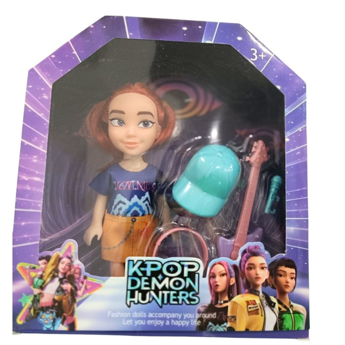FIGURA DE K-POP DEMON HUNTERS CON ACCESORIOS APROX. 15 CM