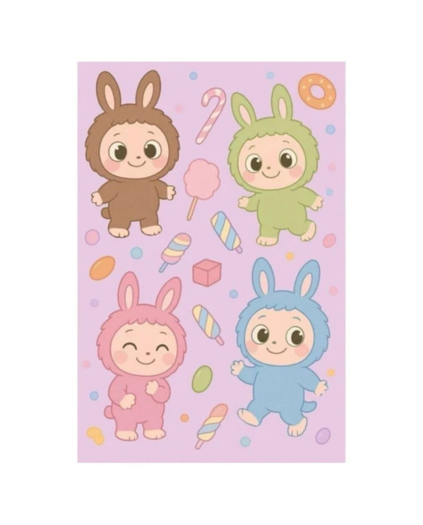 LABUBU MANTA POLAR ROSA 100X140CM