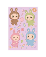 LABUBU MANTA POLAR ROSA 100X140CM