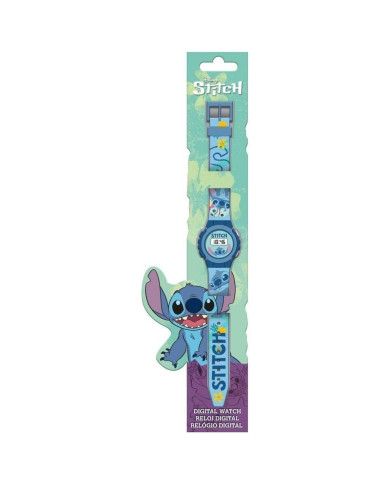 RELOJ DE PULSERA INFANTIL STITCH BLUE DISNEY