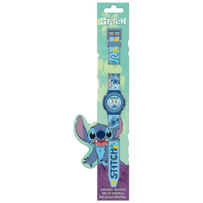RELOJ DE PULSERA INFANTIL STITCH BLUE DISNEY