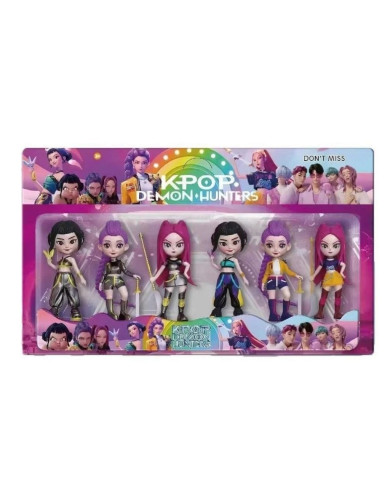 K-POP DEMON HUNTERS 6 MINI FIGURAS 10CM