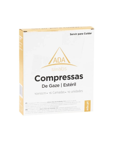COMPRESSA TNT ADA 10x10cm 10 unidades
