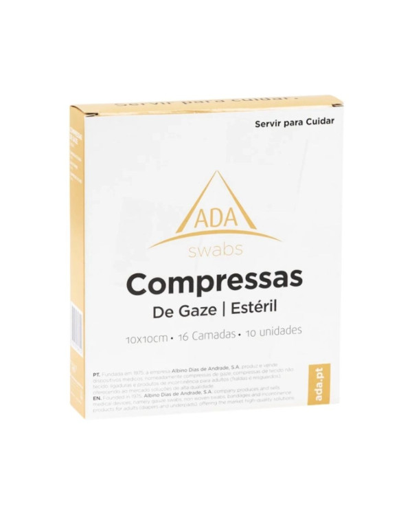 COMPRESSA TNT ADA 10x10cm 10 unidades