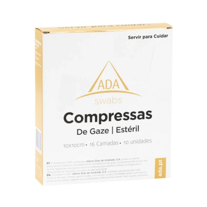 COMPRESSA TNT ADA 10x10cm 10 unidades