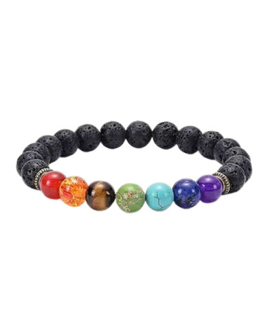 PULSEIRA VULCÂNICA 7CHAKRAS 8MM 1 UNID