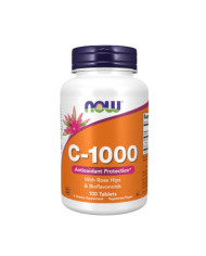 NOW C-1000 ROSE HIPS & BIOFLAVONOIDS – 100 COMPRIMIDOS