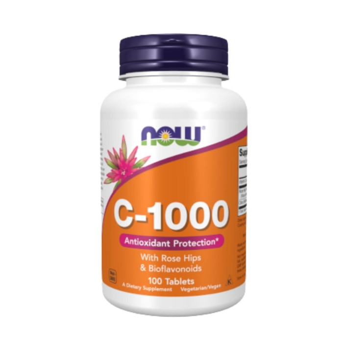 NOW C-1000 ROSE HIPS & BIOFLAVONOIDS – 100 COMPRIMIDOS