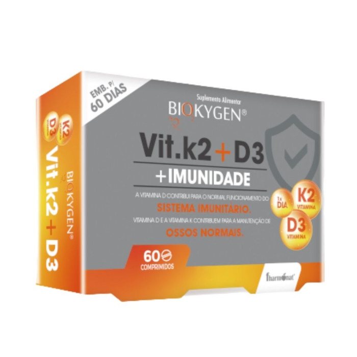 Biokygen Vit. K2 + Vit. D3 – 60 comprimidos – Fharmonat