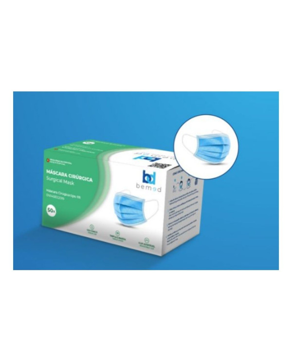 MASCARILLA QUIRÚRGICA Tipo II, CAJA de 50 UNIDADES, BEMED