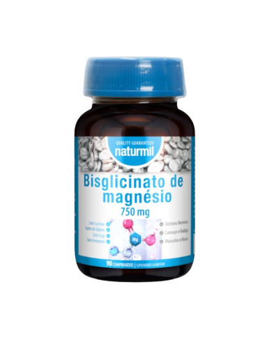 BISGLICINATO DE MAGNÉSIO 750MG 90 COMPRIMIDOS NATURMIL