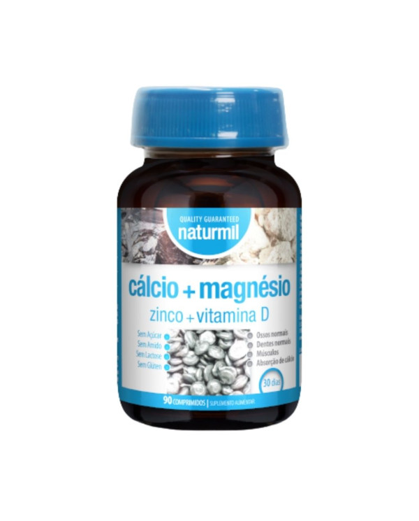 CÁLCIO + MAGNÉSIO + ZINCO + VITAMINA D 90 COMPRIMIDOS NATURMIL
