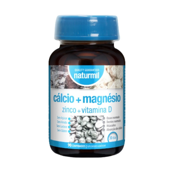 CÁLCIO + MAGNÉSIO + ZINCO + VITAMINA D 90 COMPRIMIDOS NATURMIL