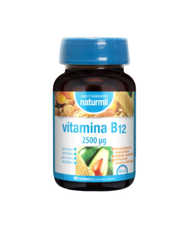 Vitamina B12 2500 mcg – 60 comprimidos – Naturmil
