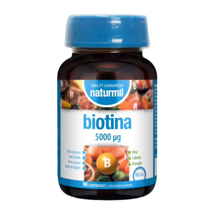 Biotina 5000mcg – 90 comprimidos – Naturmil