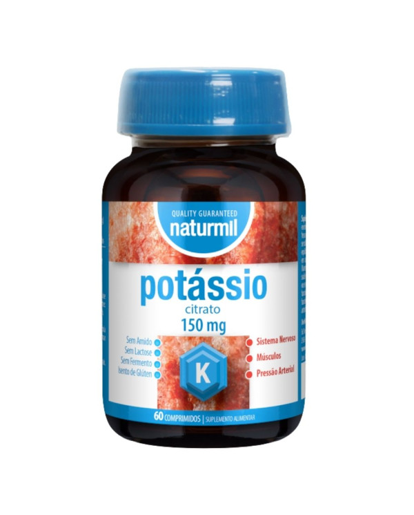POTÁSSIO CITRATO 150MG 60 COMPRIMIDOS NATURMIL