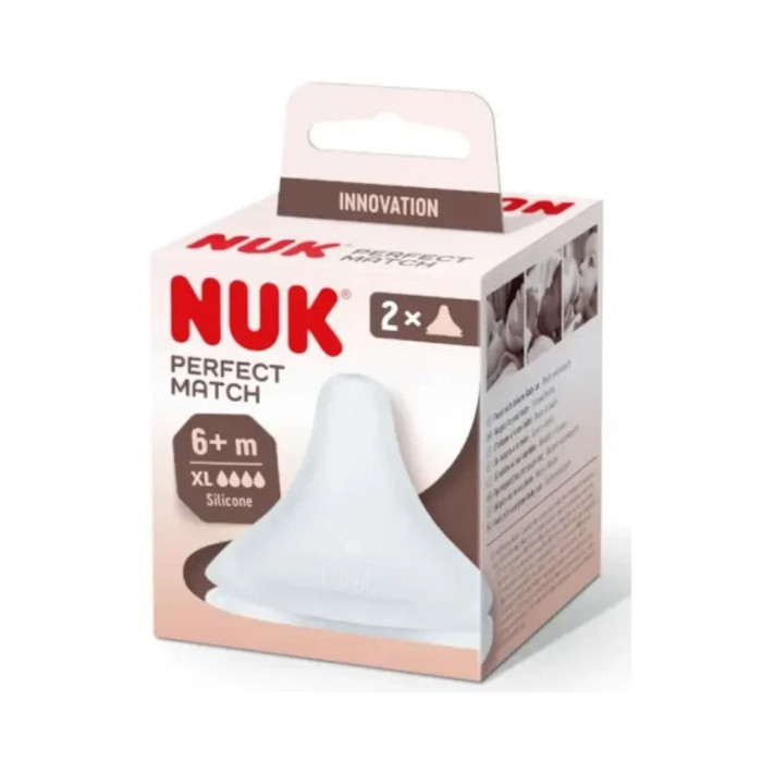 NUK PERFECT MATCH TETINA SILICONA TALLA XL (+6 meses) x2