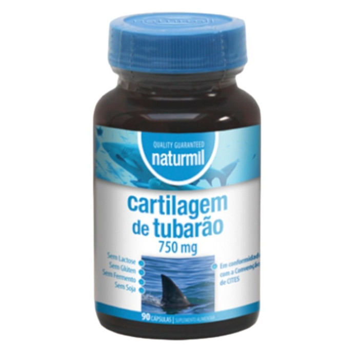 CARTILAGEM DE TUBARÃO 750MG 90 CÁPSULAS NATURMIL