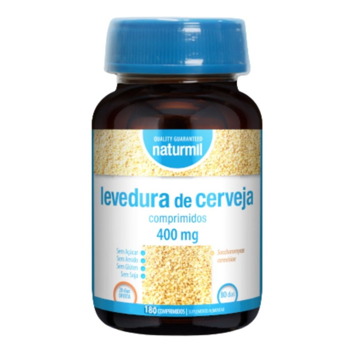 LEVEDURA DE CERVEJA 400MG 180 COMPRIMIDOS NATURMIL