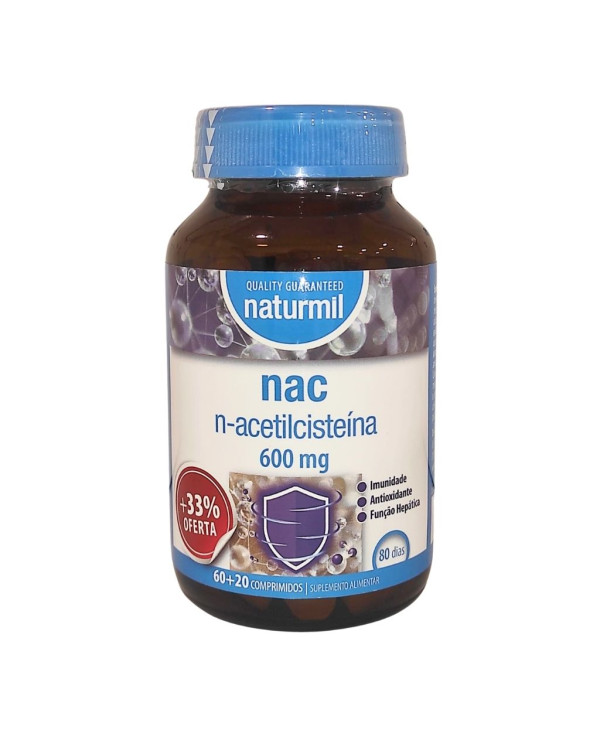 NAC 600 MG +33% OFERTA (60 + 20 COMPRIMIDOS) NATURMIL