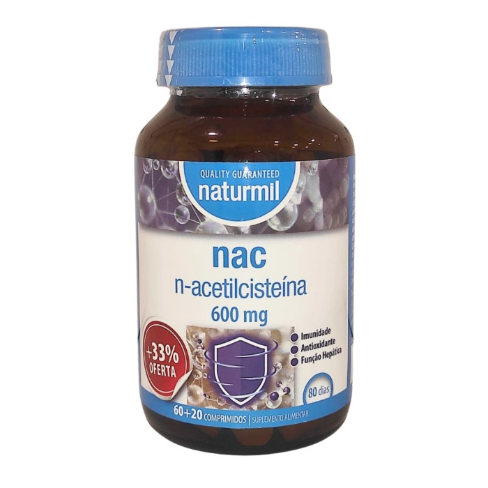 NAC 600 MG +33% OFERTA (60 + 20 COMPRIMIDOS) NATURMIL